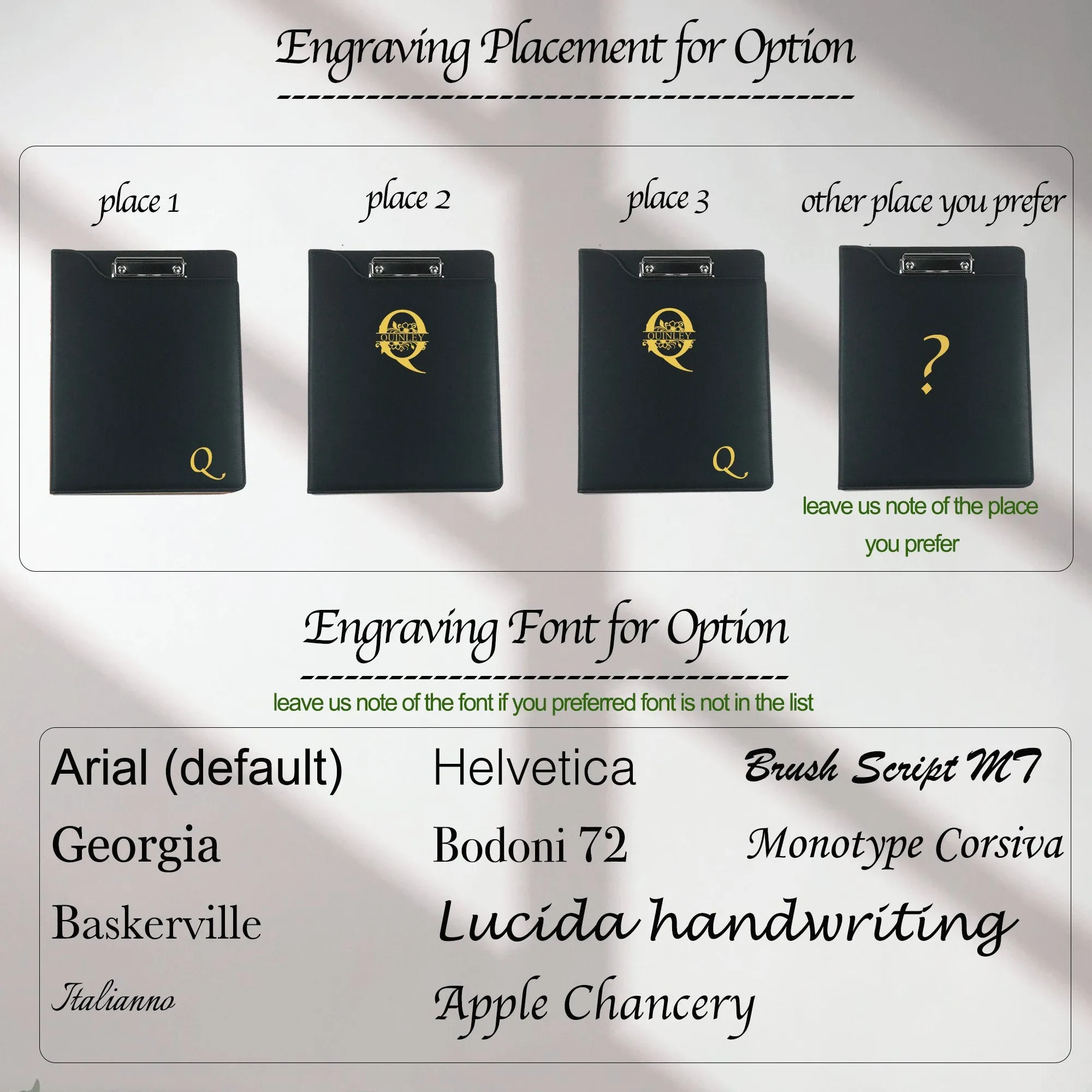 Custom Leather Portfolio, Vegan Leather Clipboard with Personalised Engravings, Fits for A4/ Legal paper, Document Holder, Business Gift