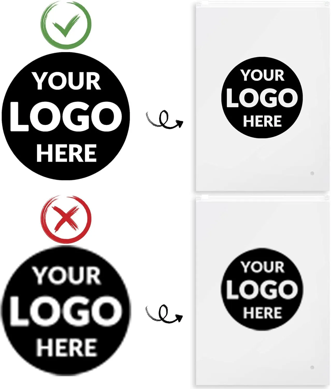 Custom Logo Plastic Zip Slider Bags with Air Holes, Resealable for Packaging (5.9"x7.9", Clear)