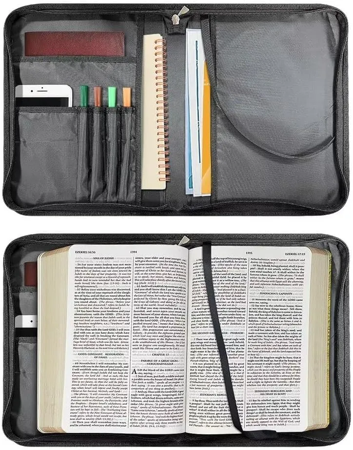 Custom Personalized PU Leather Bible Cover Case for Women,Customized Bible Cases Bible Tote Bag Bible Carrying Case Bible Carrier with Detachable Shoulder Strap,2XL