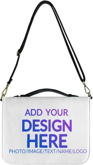 Custom Personalized PU Leather Bible Cover Case for Women,Customized Bible Cases Bible Tote Bag Bible Carrying Case Bible Carrier with Detachable Shoulder Strap,2XL