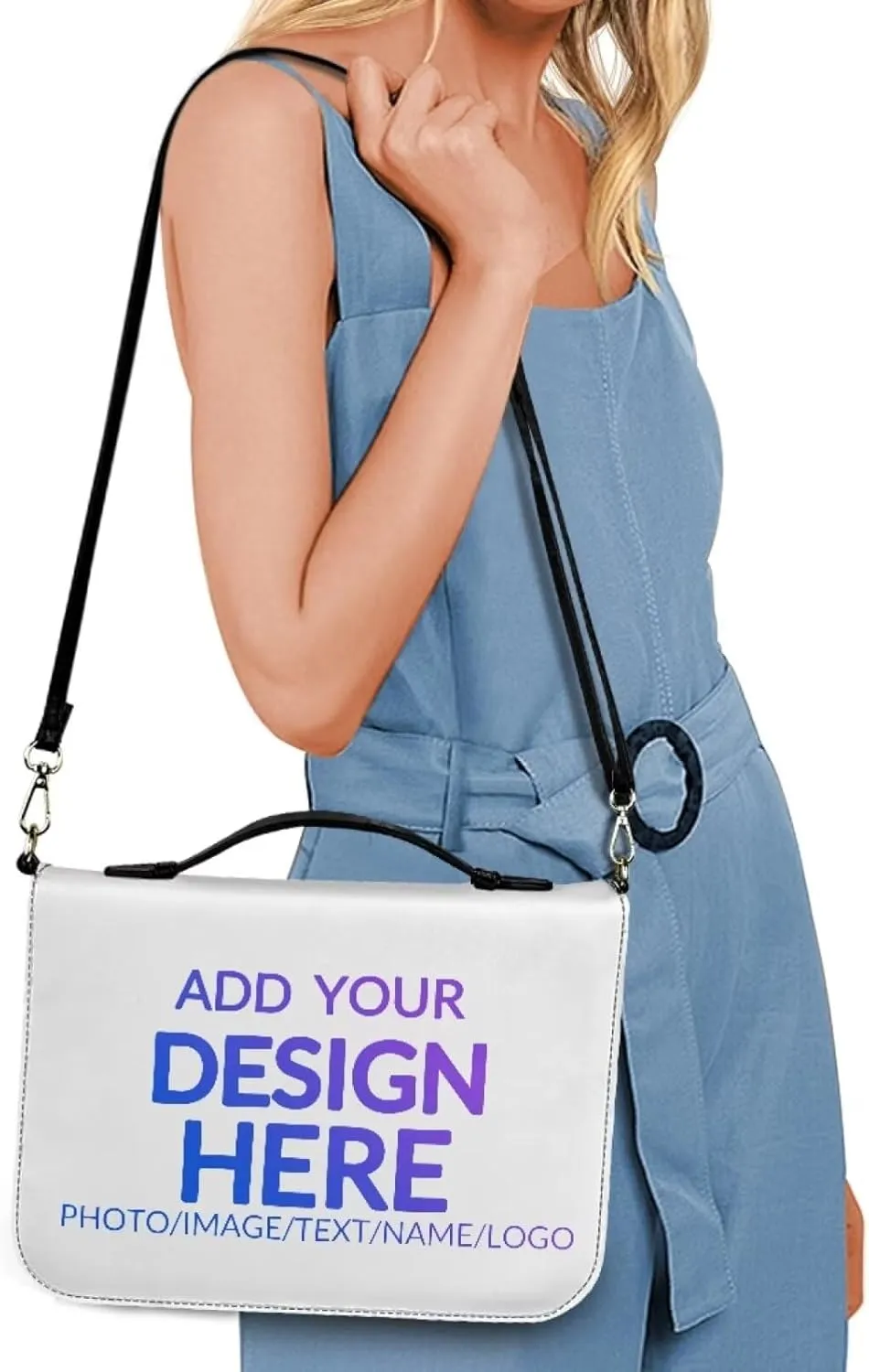 Custom Personalized PU Leather Bible Cover Case for Women,Customized Bible Cases Bible Tote Bag Bible Carrying Case Bible Carrier with Detachable Shoulder Strap,2XL