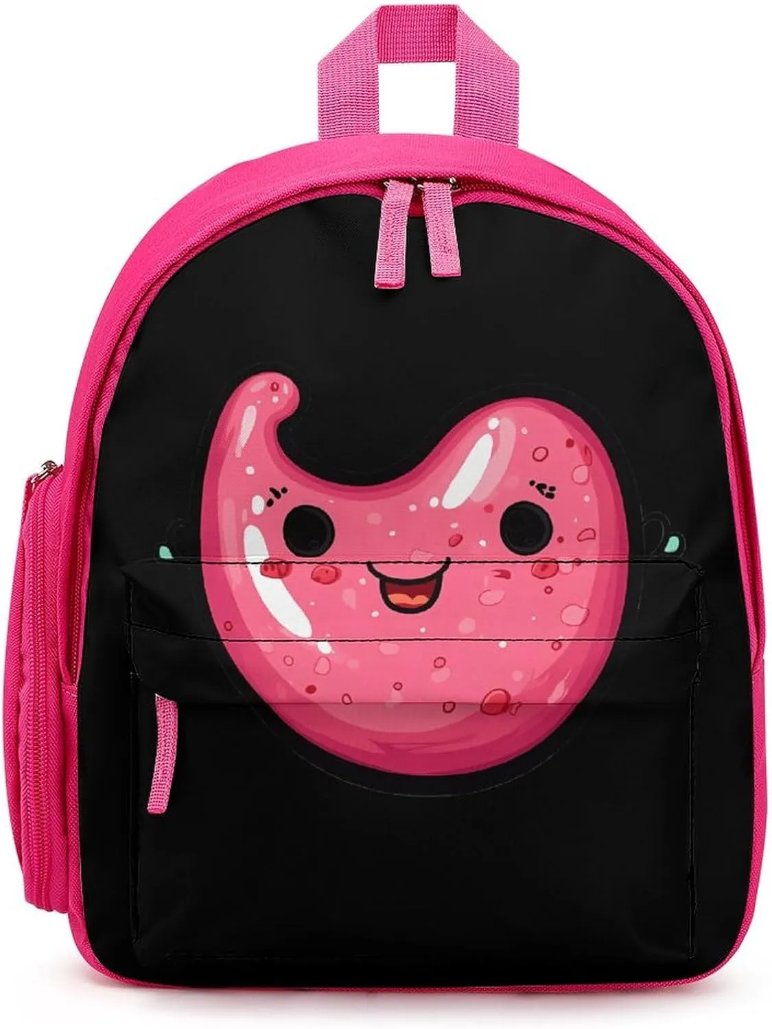 Cute Stomach Small Travel Laptop Backpack Casual Daypack with Side Pockets for Shopping Work
