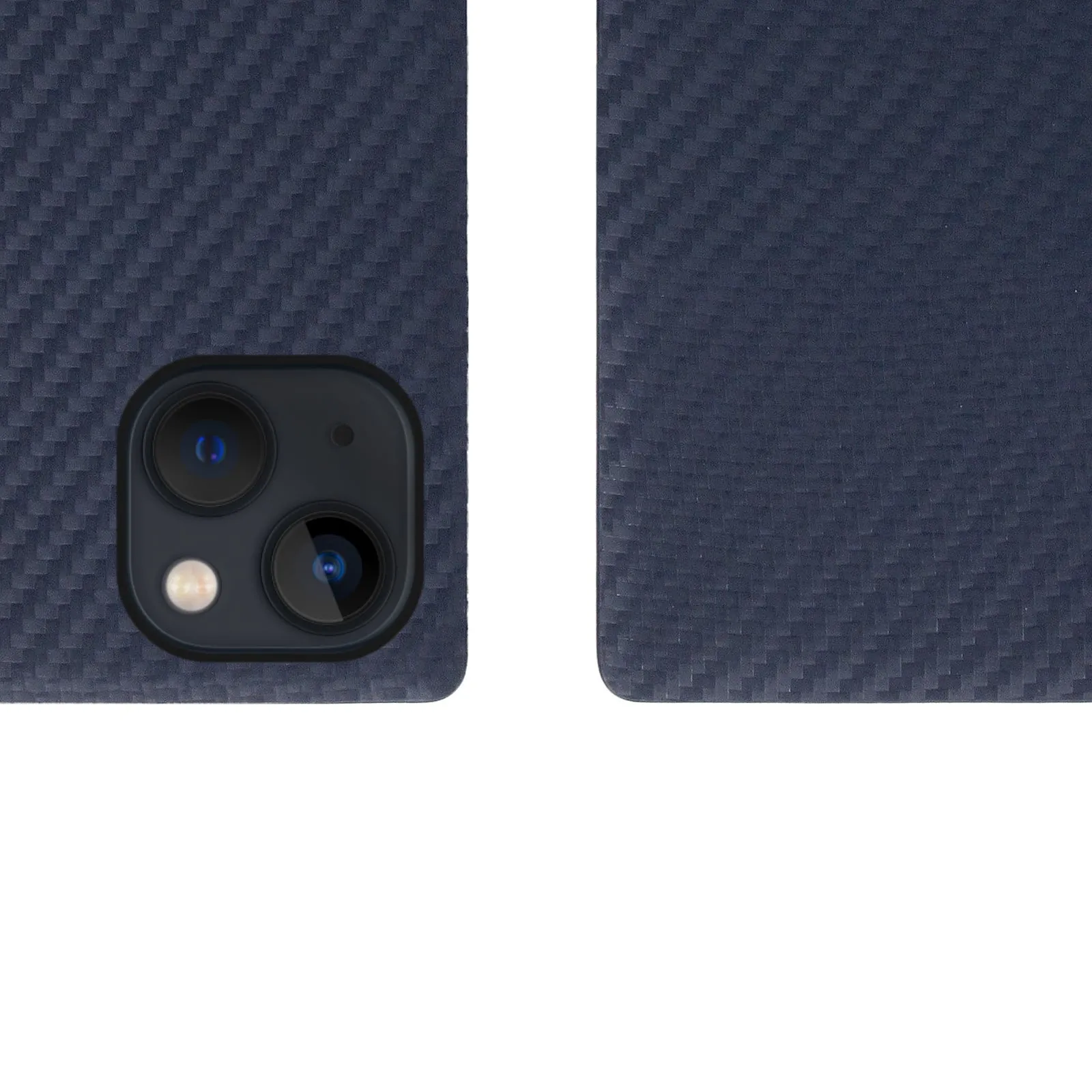 D  Italian Carbon Leather Diary Case for iPhone 13 mini (Navy)