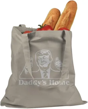 Daddy's Home Trump Election 2024 Cotton Canvas Tote Bag