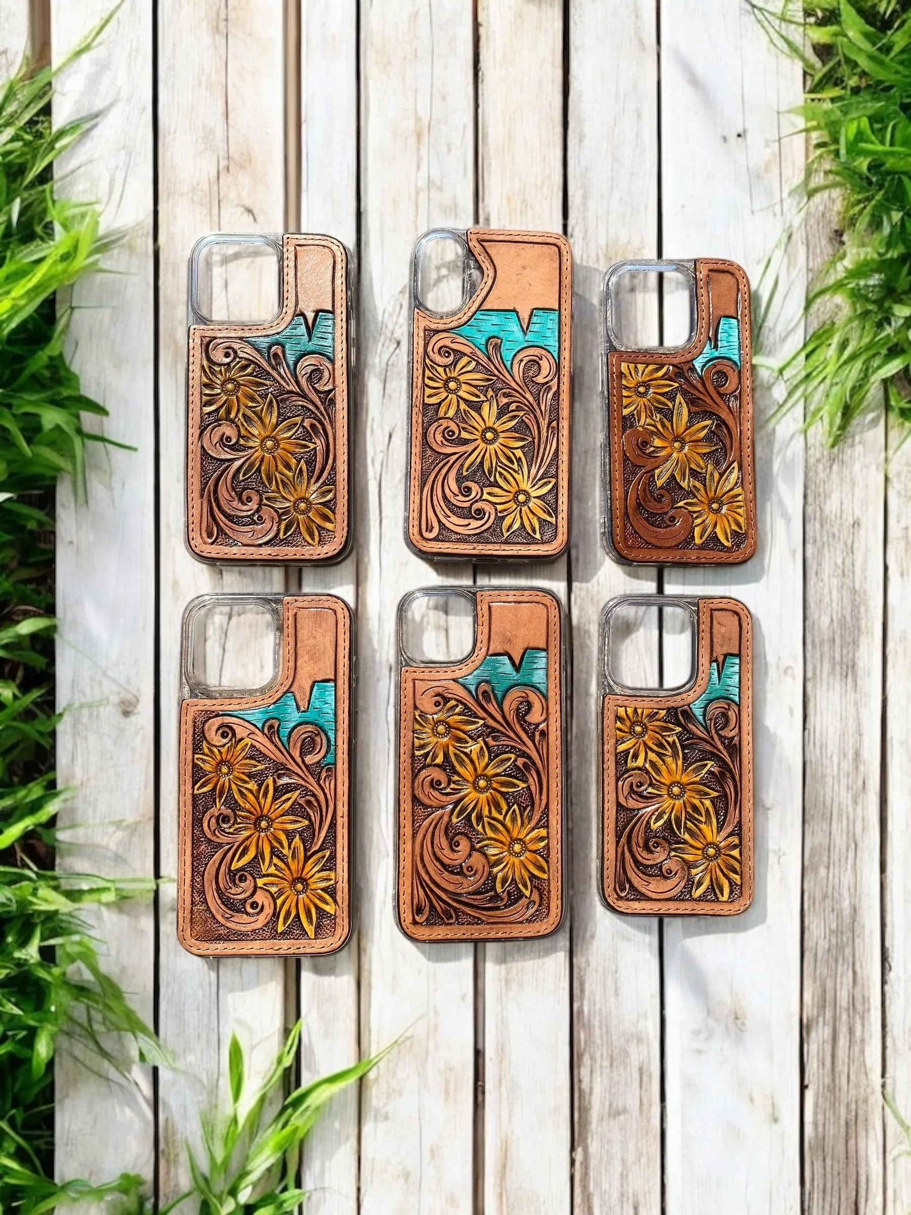 Daisy Leather iPhone Case
