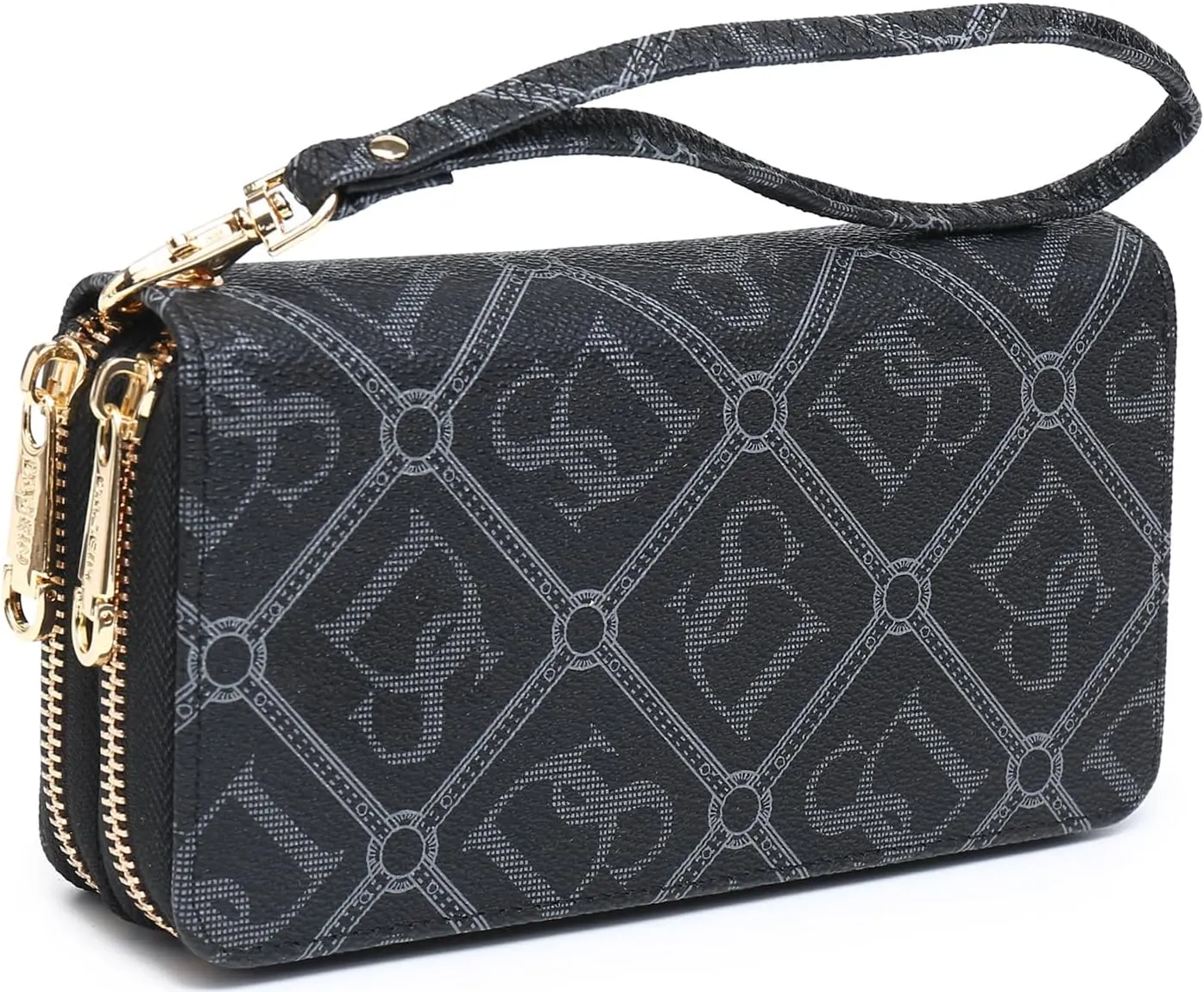 Dasein RFID Blocking Wallet Purse for Women Large Capacity Wristlet Clutch Bag Multi Card Holder Phone Case with Wrist Strap