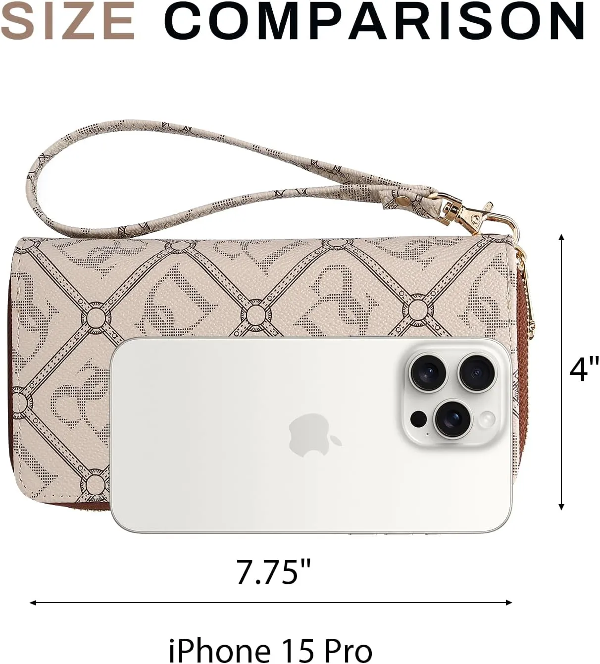Dasein RFID Blocking Wallet Purse for Women Large Capacity Wristlet Clutch Bag Multi Card Holder Phone Case with Wrist Strap
