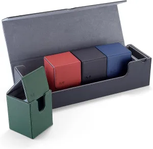 Deck Box compatible with MTG Cards, Trading Card Case with 2 Dividers per Holder, Large Size for 100  Cards (Marvelous-5-IN-1)