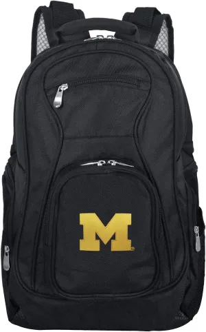 Denco University of Michigan Wolverines Laptop Backpack- Fits Most 17 Inch Laptops and Tablets - Ideal for Work, Travel, School, College, and Commuting