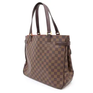 Designer Canvas Tote Bag with Leather Details