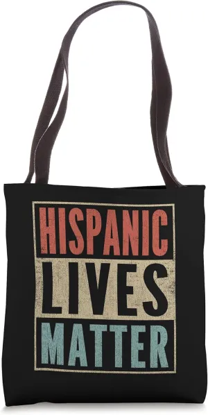 Distressed Retro Colors Hispanic Lives Matter Tote Bag