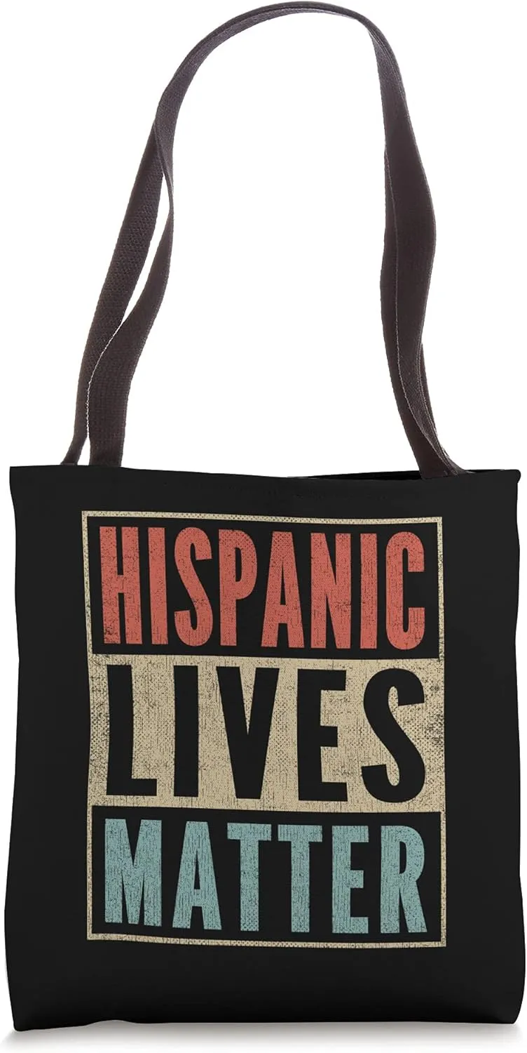 Distressed Retro Colors Hispanic Lives Matter Tote Bag