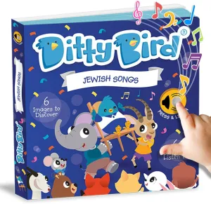 DITTY BIRD Jewish Book Children Songs Edition | Bilingual Musical Book for Toddlers, English & Hebrew | Fun, Interactive Sound Books for Hanukkah Gifts | HAVA Nagila & More