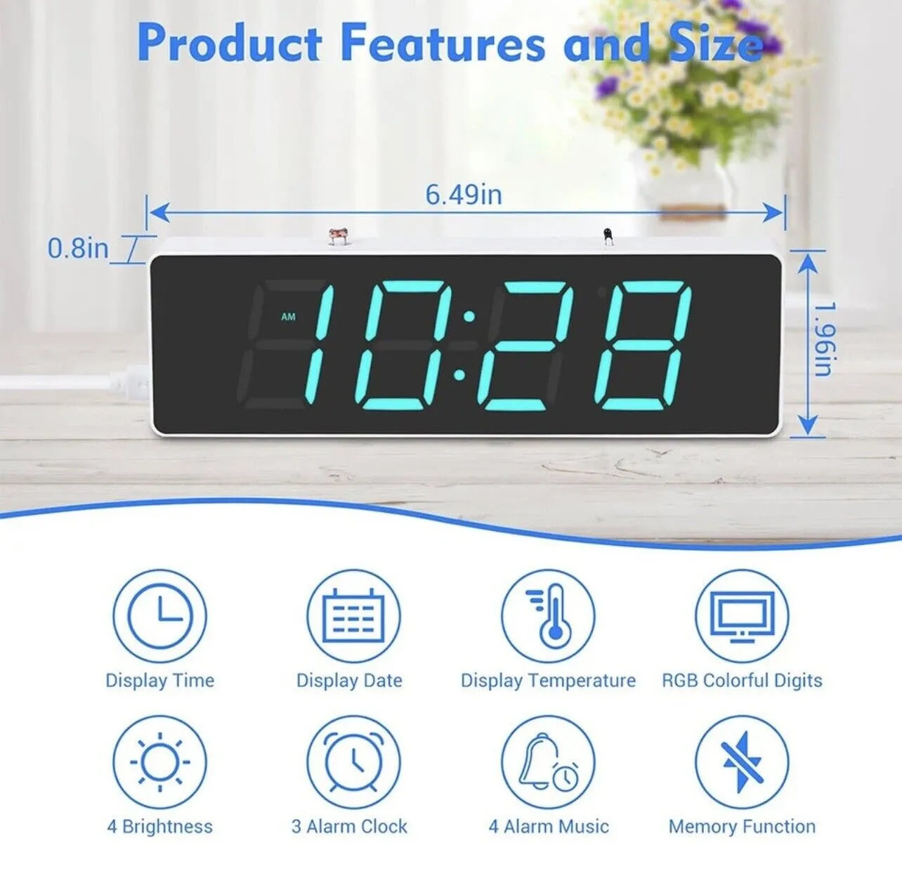 DIY 4 Digit RGB Clock Kit Temp Auto Brightness Alarm Soldering Practice Inc Case