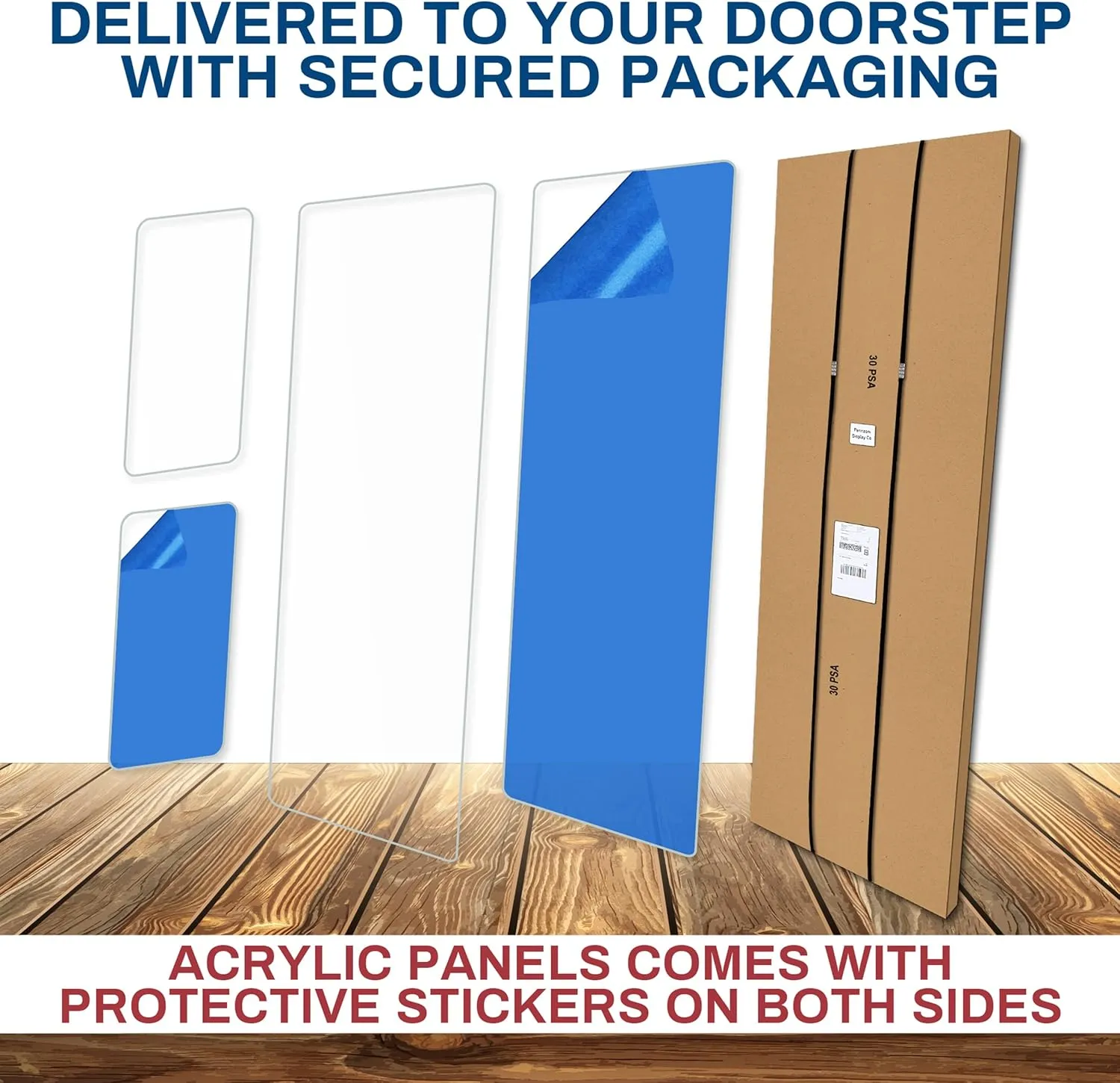 Drum Shield 6ft w/Deflectors & Plastic Hinges, Comes w/ 5 Drum Panels, Plastic Hinges & Deflector Connectors, Premium Clear Acrylic Panels