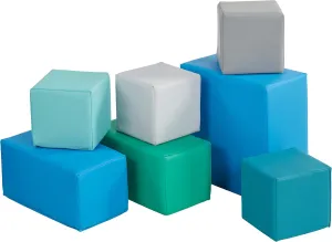 ECR4Kids Softzone Foam Big Building Blocks, Soft Play for Kids (7-Piece Set), Toddler blocks, Contemporary