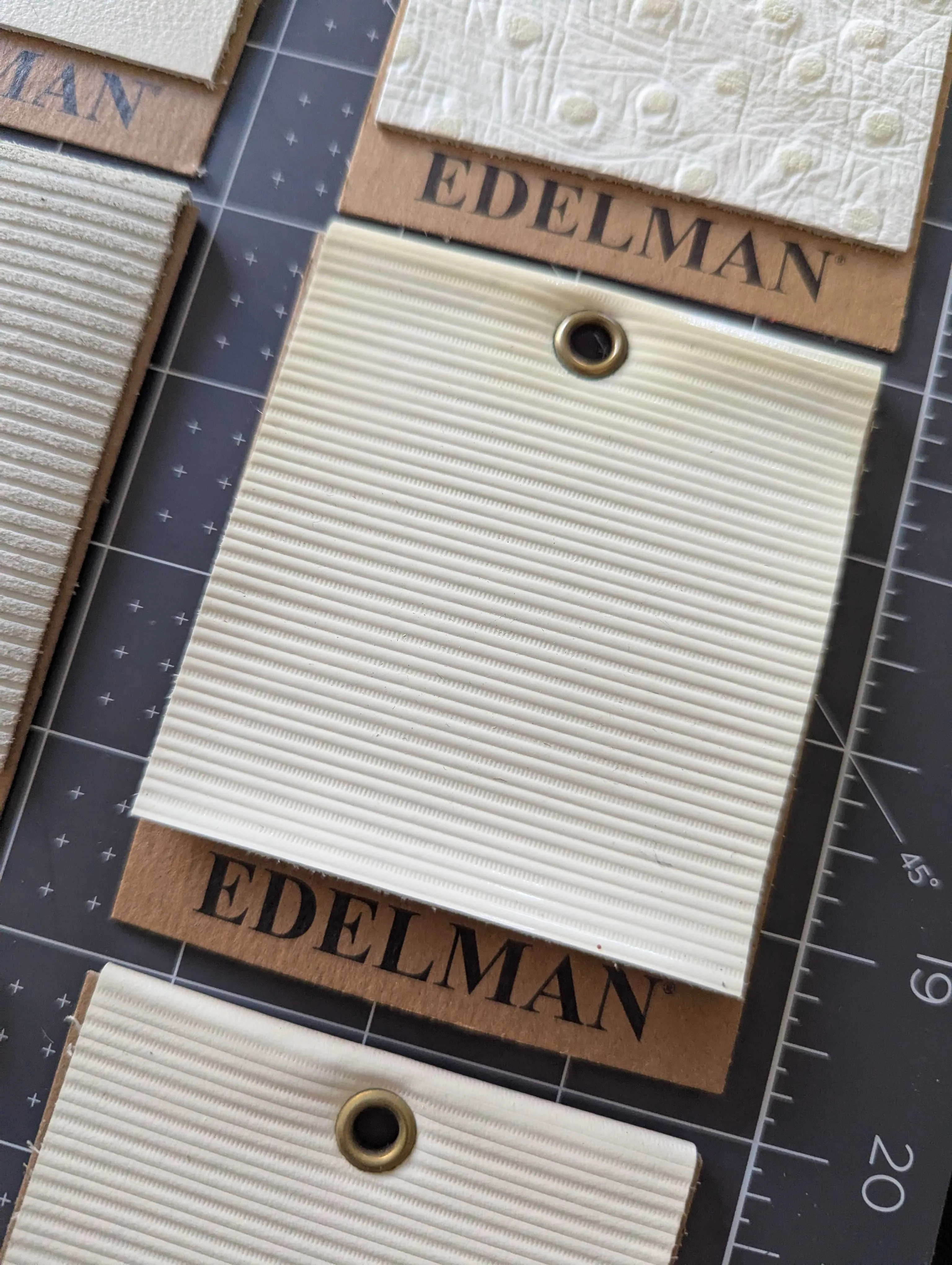 Edelman Leather Samples -  White & Hair-On Lot #08