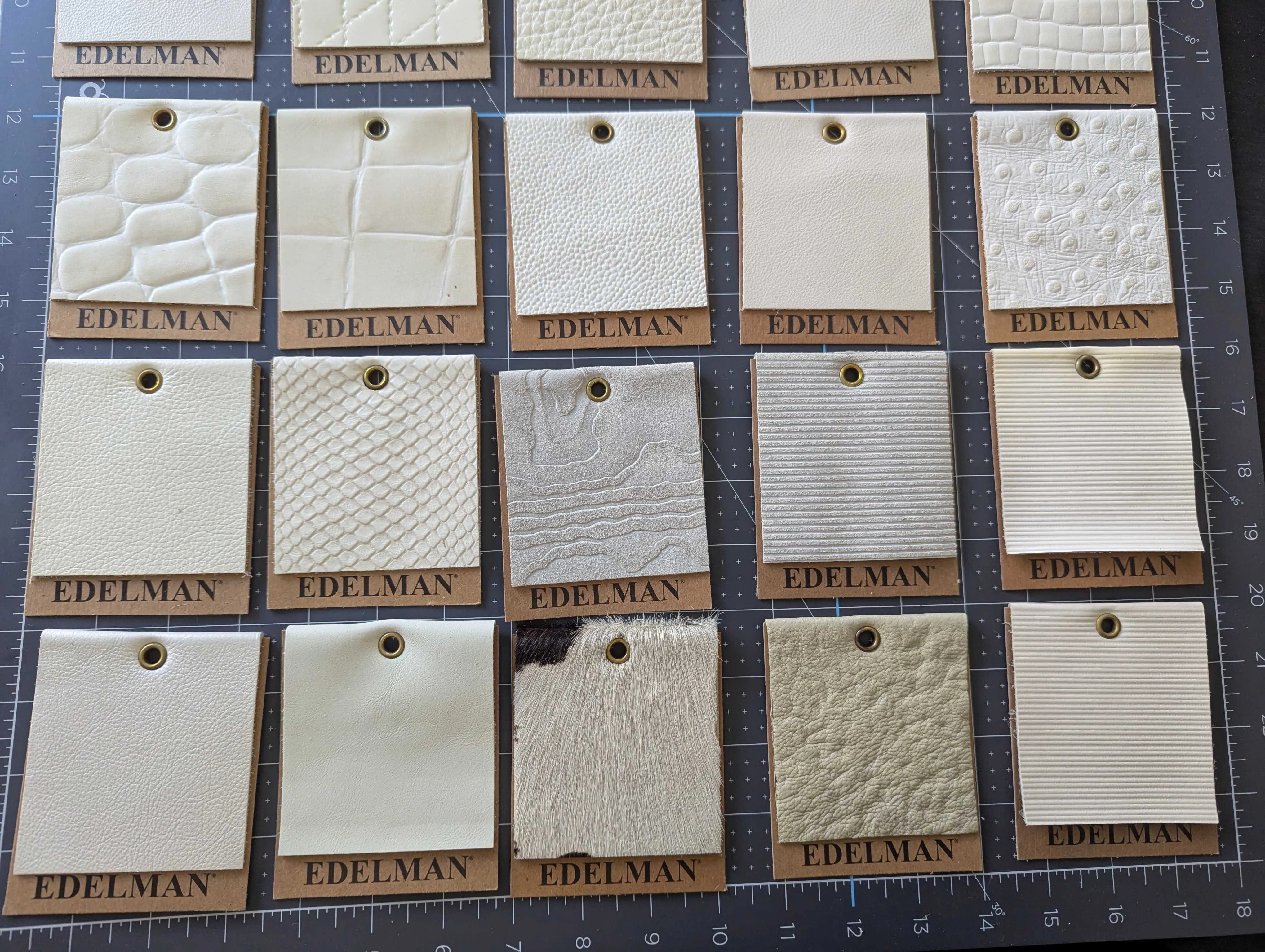 Edelman Leather Samples -  White & Hair-On Lot #08
