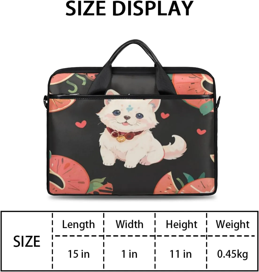 Elegant Flower Laptop Bag for Women Men 13-15 Inch Computer Briefcase Bag Lightweight Notebook Shoulder Messenger Bag