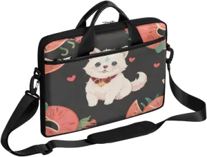 Elegant Flower Laptop Bag for Women Men 13-15 Inch Computer Briefcase Bag Lightweight Notebook Shoulder Messenger Bag