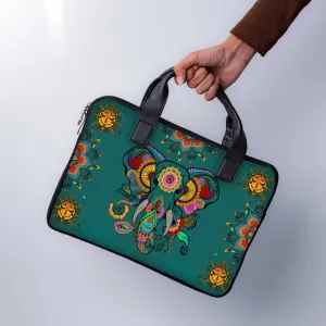 Elephant Art Laptop Sleeve With Handle