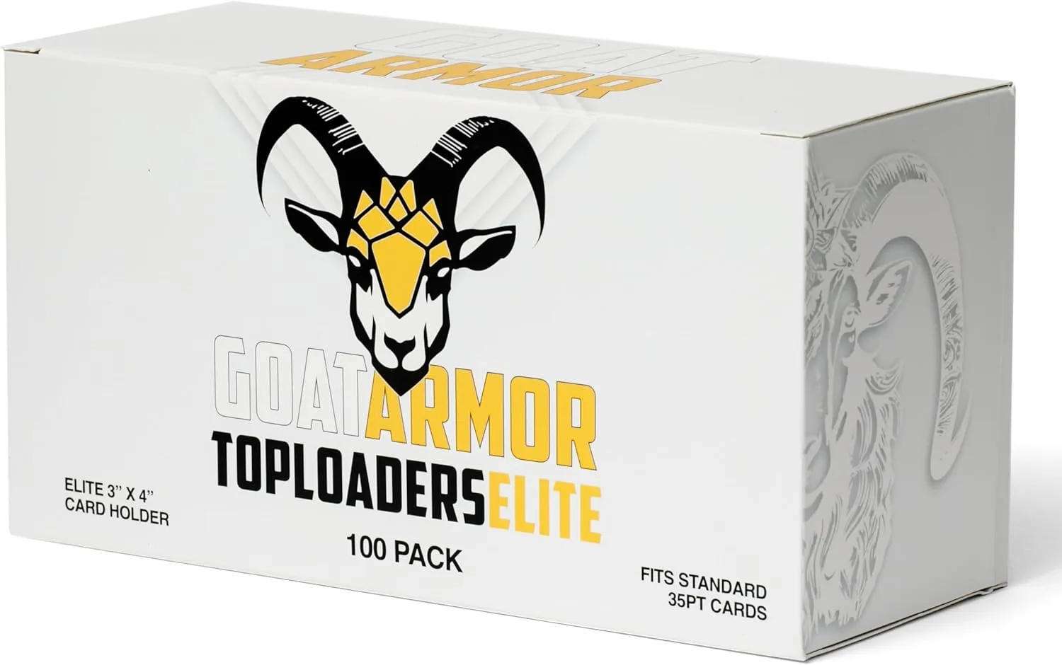 Elite 100% UV Ultra Clear Seamless Toploaders for 35pt Standard Cards - 3" x 4" Rigid Card Holders (100 Toploaders)