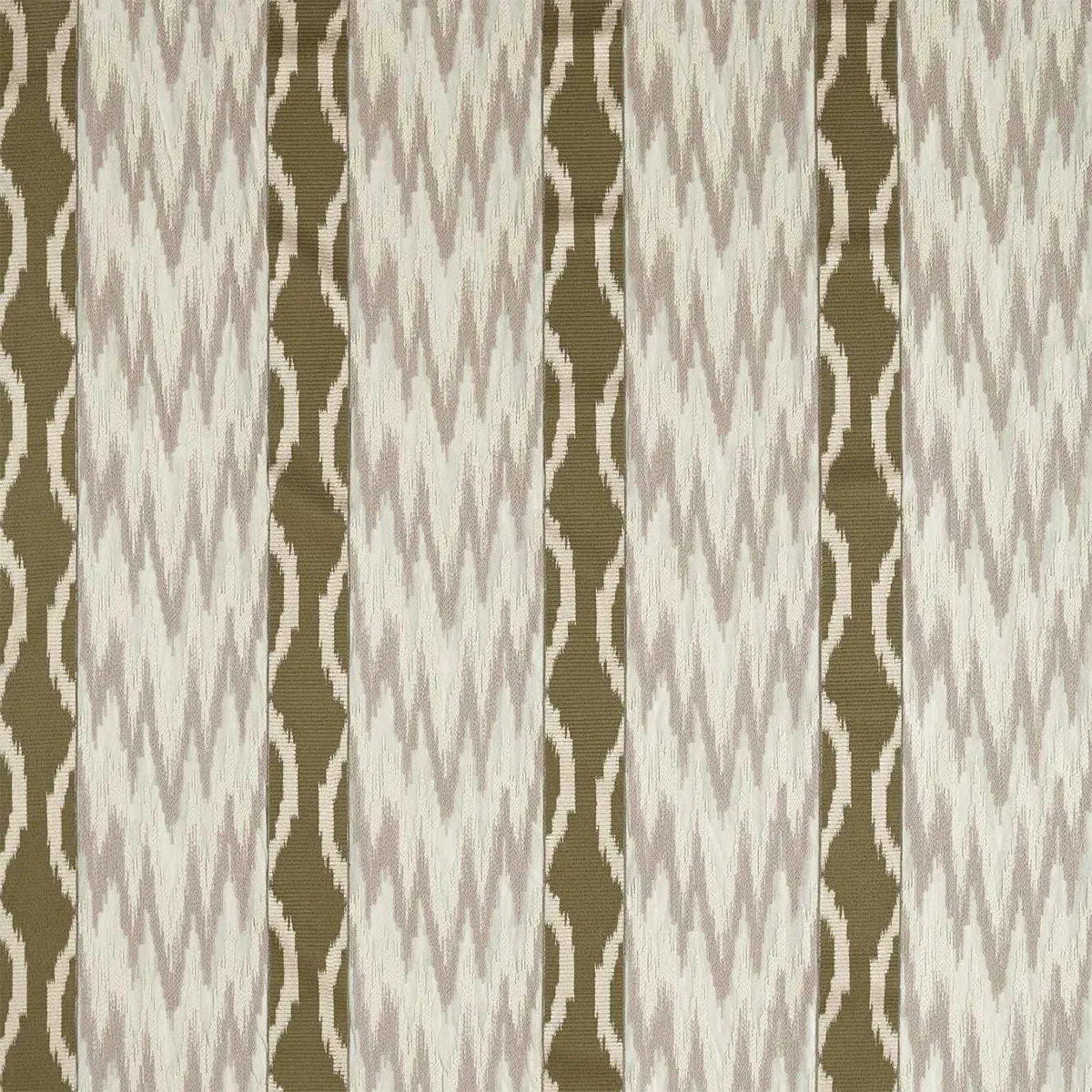 Embroidered Ikat Stripe Fabric - Zoffany