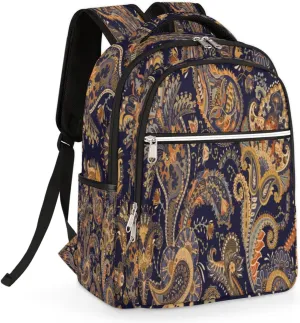 Embroidery Palace Motifs Travel Laptop Backpack for Women Lightweight Laptop Bag Fits 15.6 inch Laptop Durable Travel Backpack Casual Daypack for Work Business Daily Use