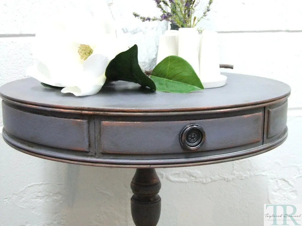Emeline -hand painted round lavender table