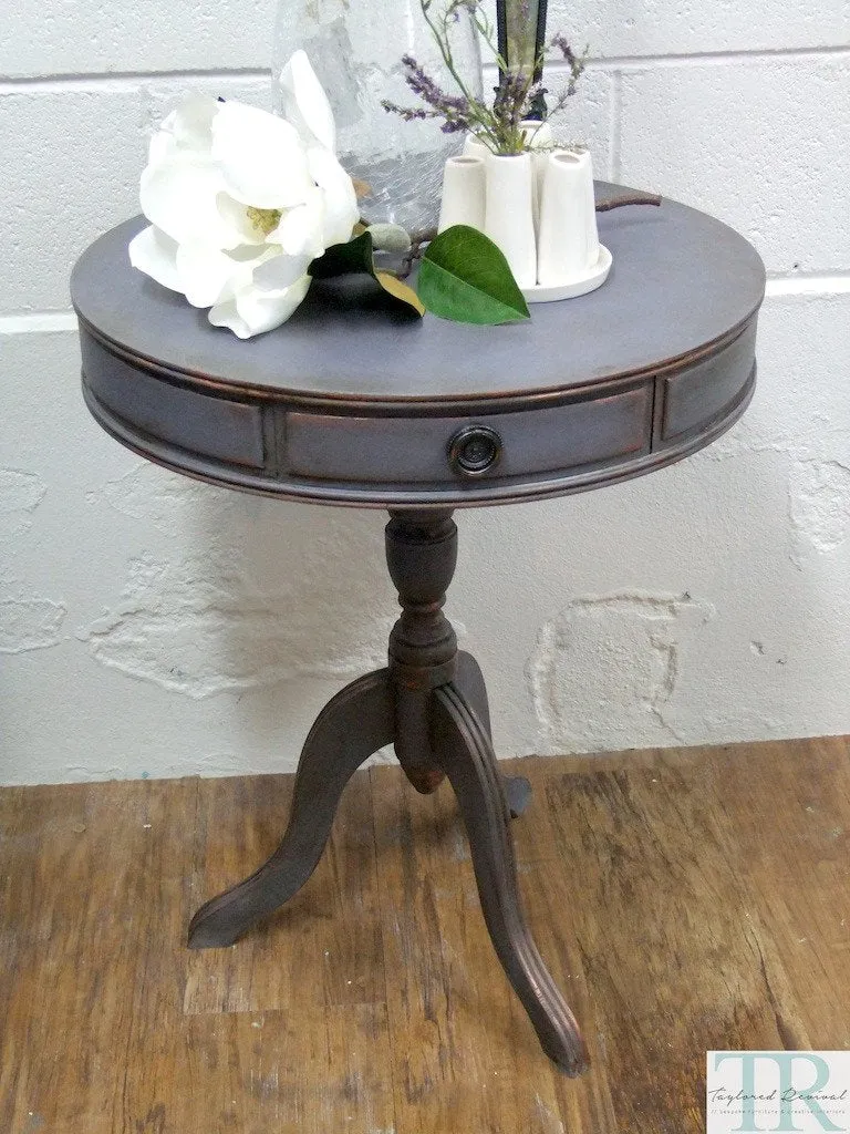 Emeline -hand painted round lavender table