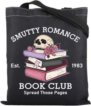 ENSIANTH Smutty Romance Tote Bag Literature Bookish Gift Spicy Reader Lover Gift Smut Book Reader Handle Bag