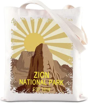 ENSIANTH Zion National Park Tote Bag Utah State Vacation Gift Beehive State Tourist Shopping Bag Utah Zion Souvenir Gift