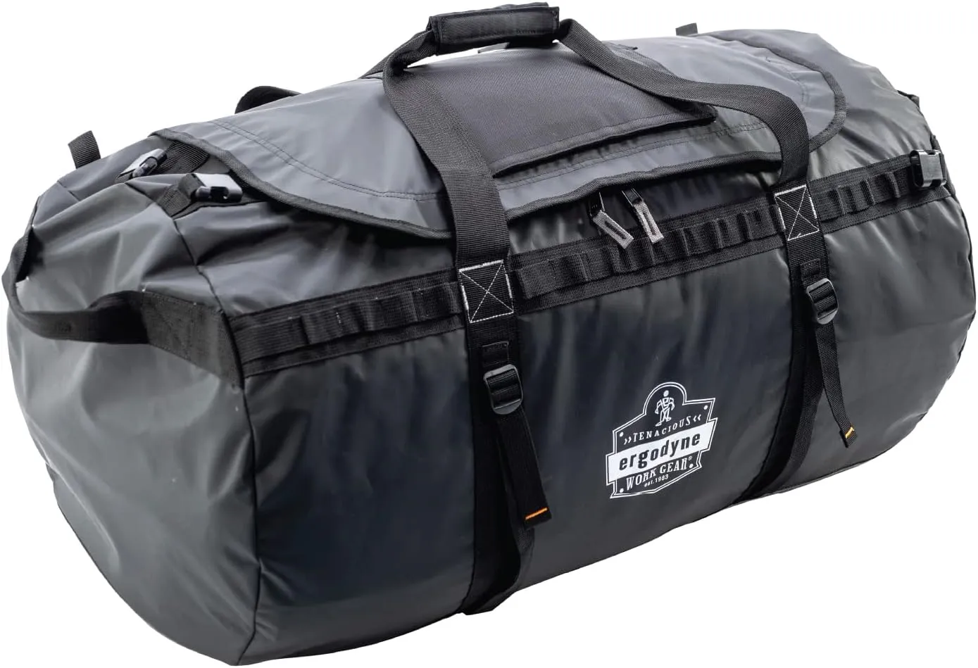 Ergodyne Arsenal 5030S Small Tarpaulin Water Resistant Duffel Bag w/ Removable Shoulder Straps , Black