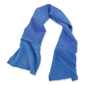 ergodyne® Chill-Its 6604 Multipurpose Cleaning Cooling Towel, 35 x 8, One Size Fit Most, Microfiber/PVA, Blue