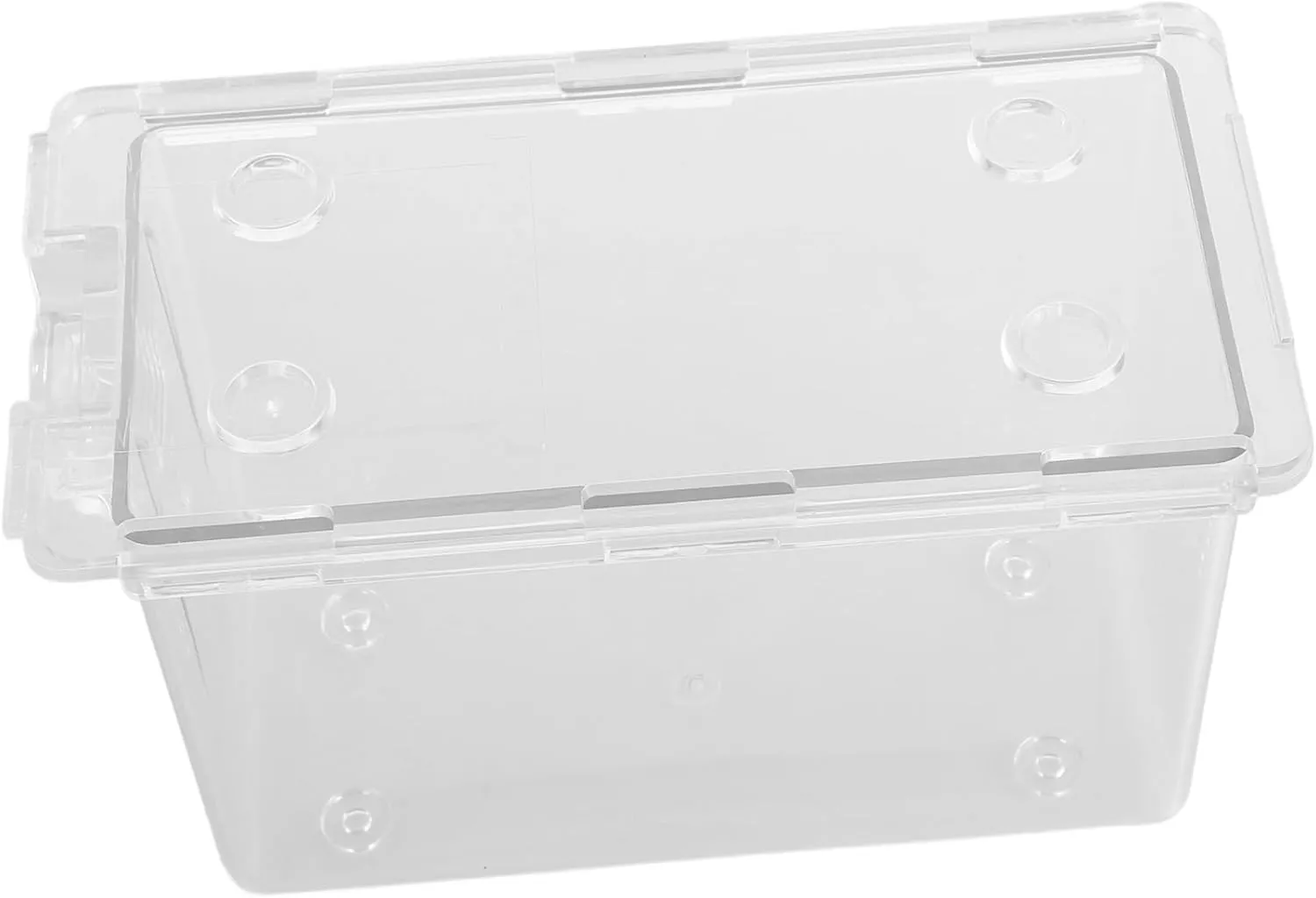 ERINGOGO Clear Plastic Card Holder Case Portable Business Card Storage Box Compact Organizer See-through Design for Easy Access