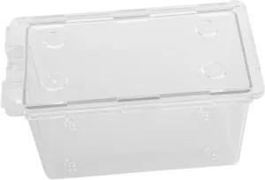 ERINGOGO Clear Plastic Card Holder Case Portable Business Card Storage Box Compact Organizer See-through Design for Easy Access