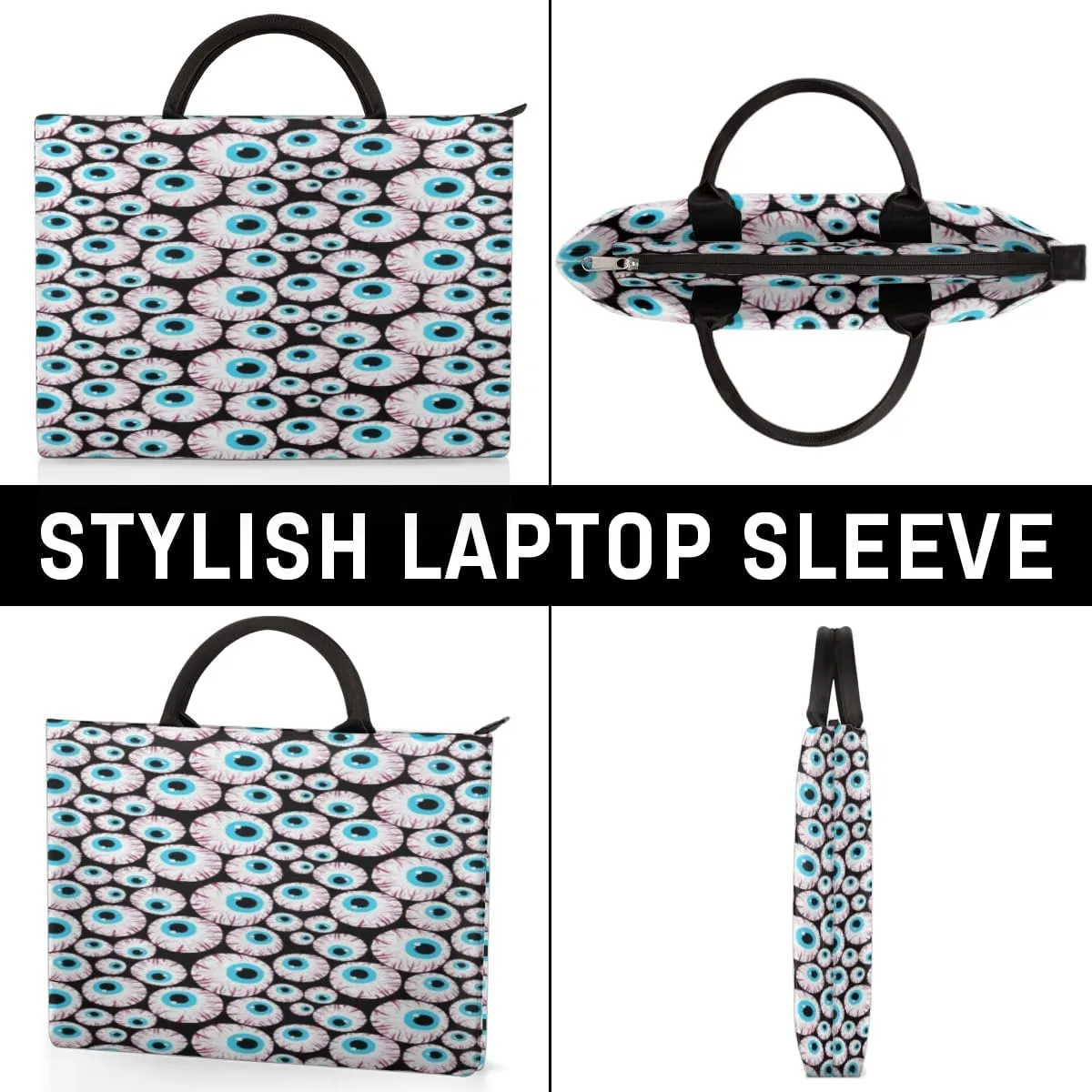 Eyeballs Horror Laptop Sleeve 15.6 Inch Durable Waterproofing with Handle Portable Laptop Case Compatible with Asus HP Dell Lenovo Notebooks