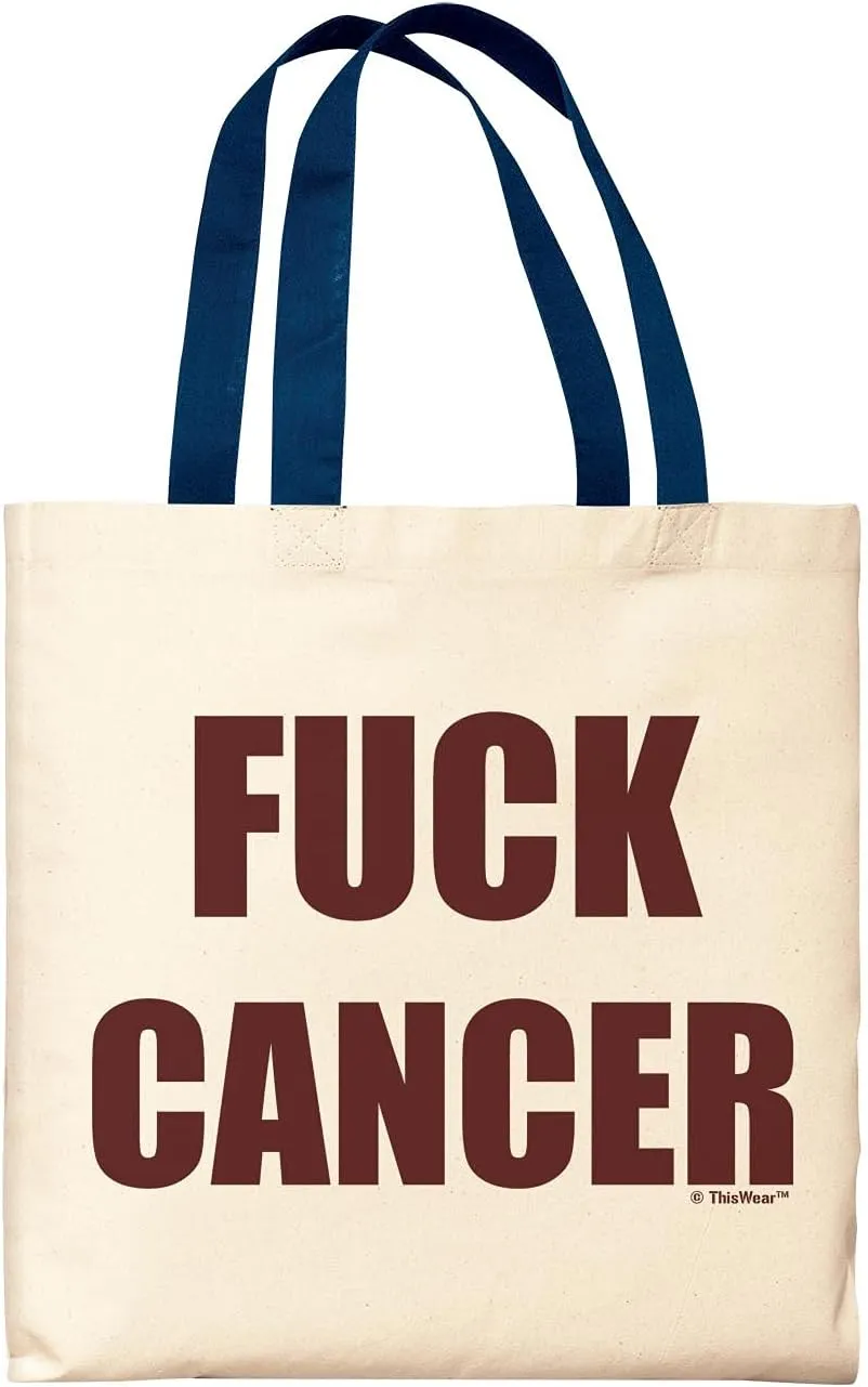 F- Cancer Canvas Tote Bag