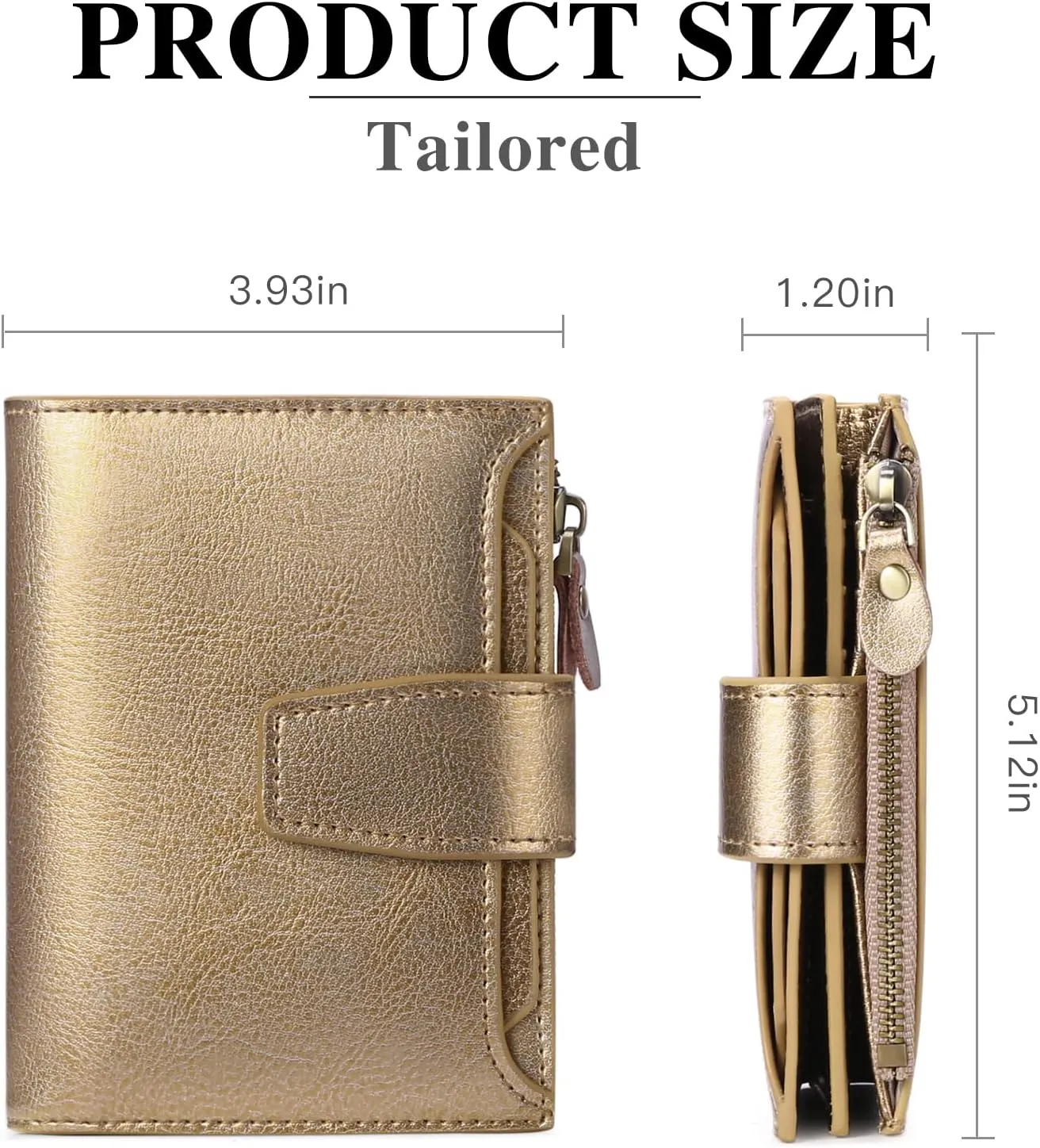 FALAN MULE Small Wallet for Women Leather Bifold Compact RFID Blocking Small Womens Wallet
