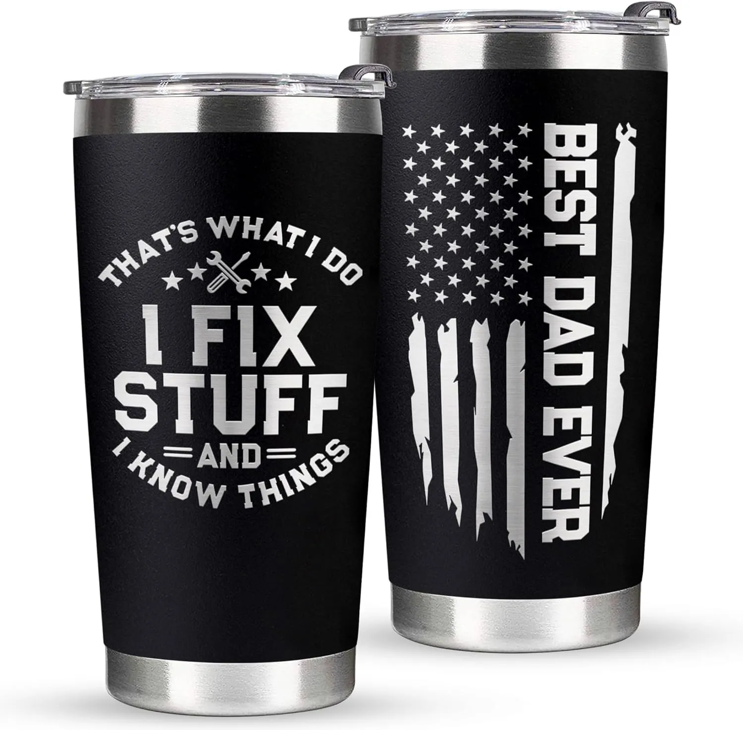 Father's Day Gifts for Dad, Men - Gifts for Dad from Daughter, Son - Dads Birthday Gift Ideas, Happy Birthday gifts for Dads, Fathers - Best Dad Ever Gift, Best dad Tumbler, 20 Oz dad Cup