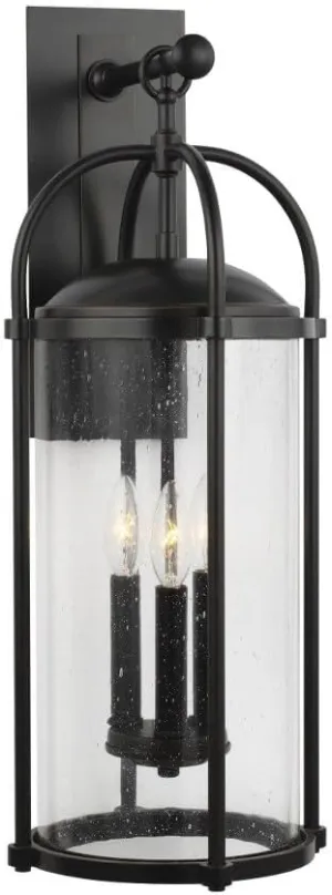 Feiss Lighting-Dakota-Outdoor Wall Lantern Steel Approved for Wet Locations in Transitional Style-9.5 Inch Wide by 24.75