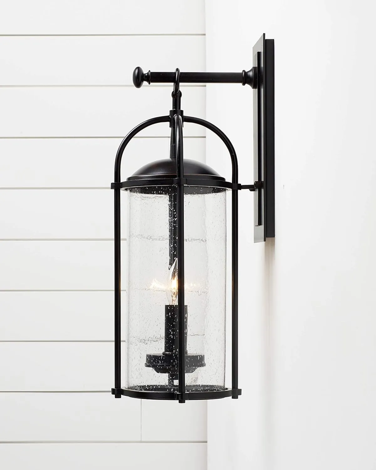 Feiss Lighting-Dakota-Outdoor Wall Lantern Steel Approved for Wet Locations in Transitional Style-9.5 Inch Wide by 24.75