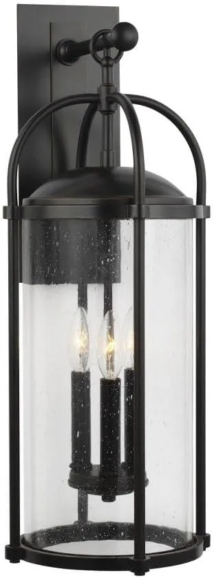 Feiss Lighting-Dakota-Outdoor Wall Lantern Steel Approved for Wet Locations in Transitional Style-9.5 Inch Wide by 24.75