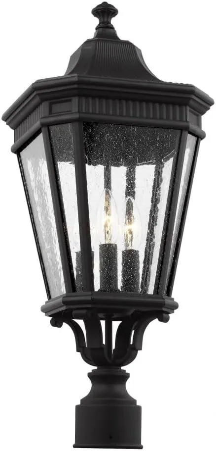 Feiss OL5427BK Cotswold Lane Outdoor Post Lighting, Black, 3-Light (10"W x 22"H) 180watts, 22.5" Height