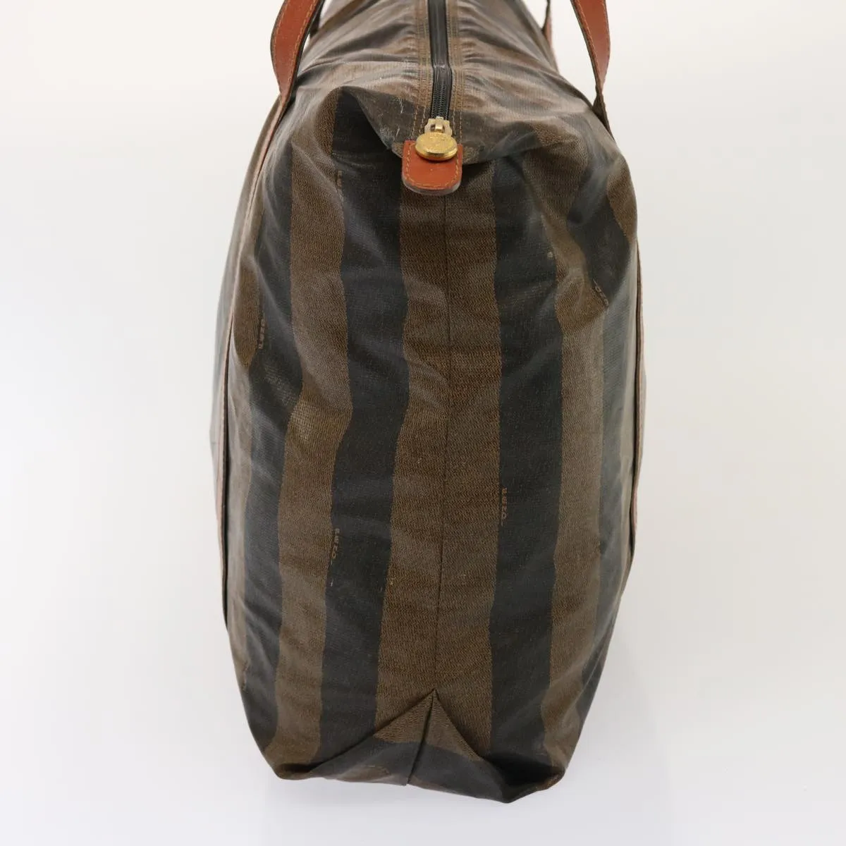 FENDI Pecan Canvas Tote Bag Brown Black bs14250
