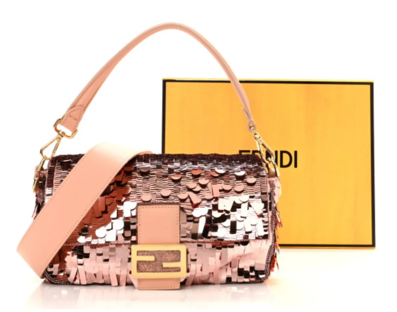 FENDI
Sequin Baguette Shoulder Bag
