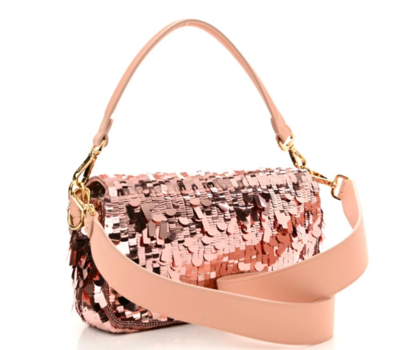 FENDI
Sequin Baguette Shoulder Bag