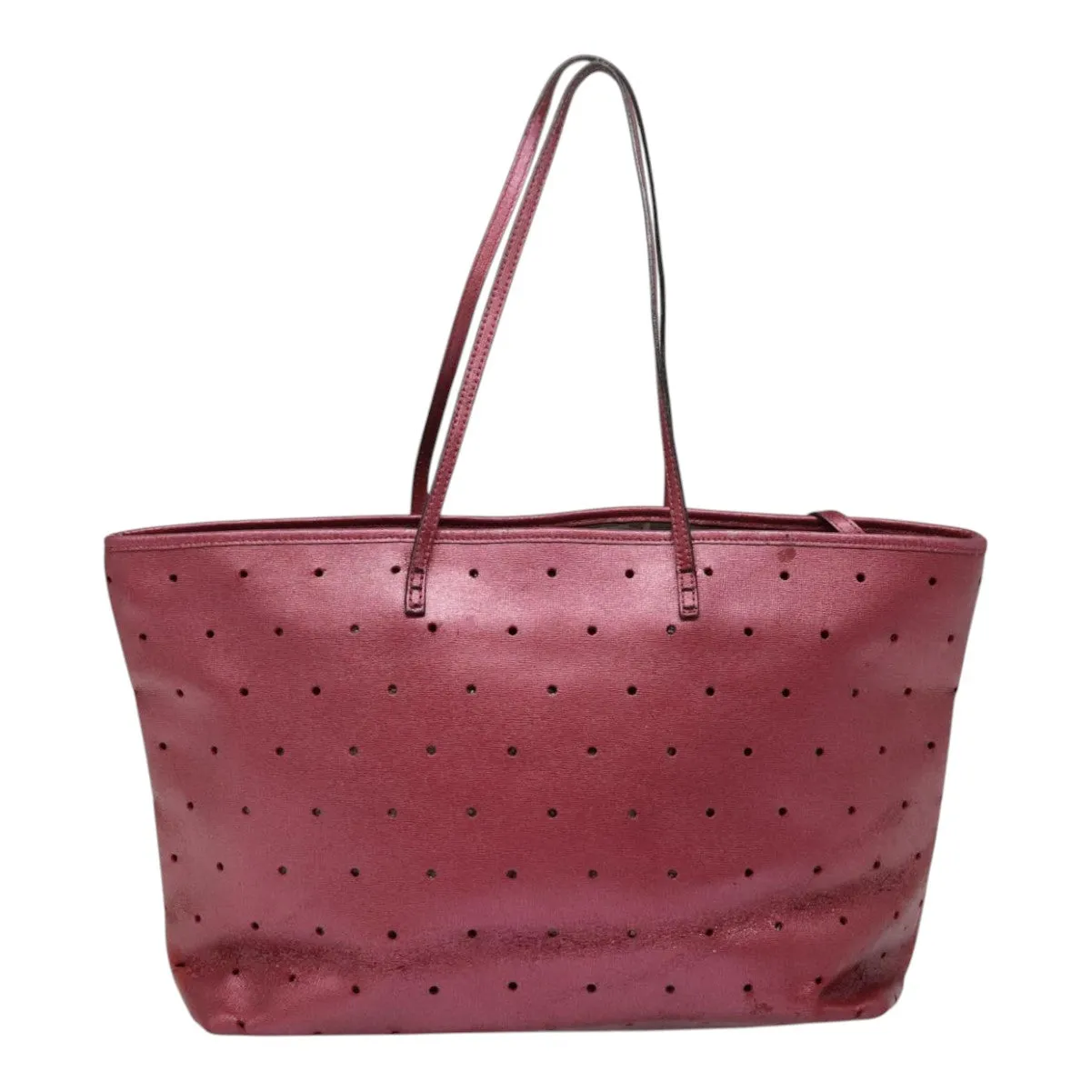 FENDI Tote Bag Leather Pink Gold fm3867