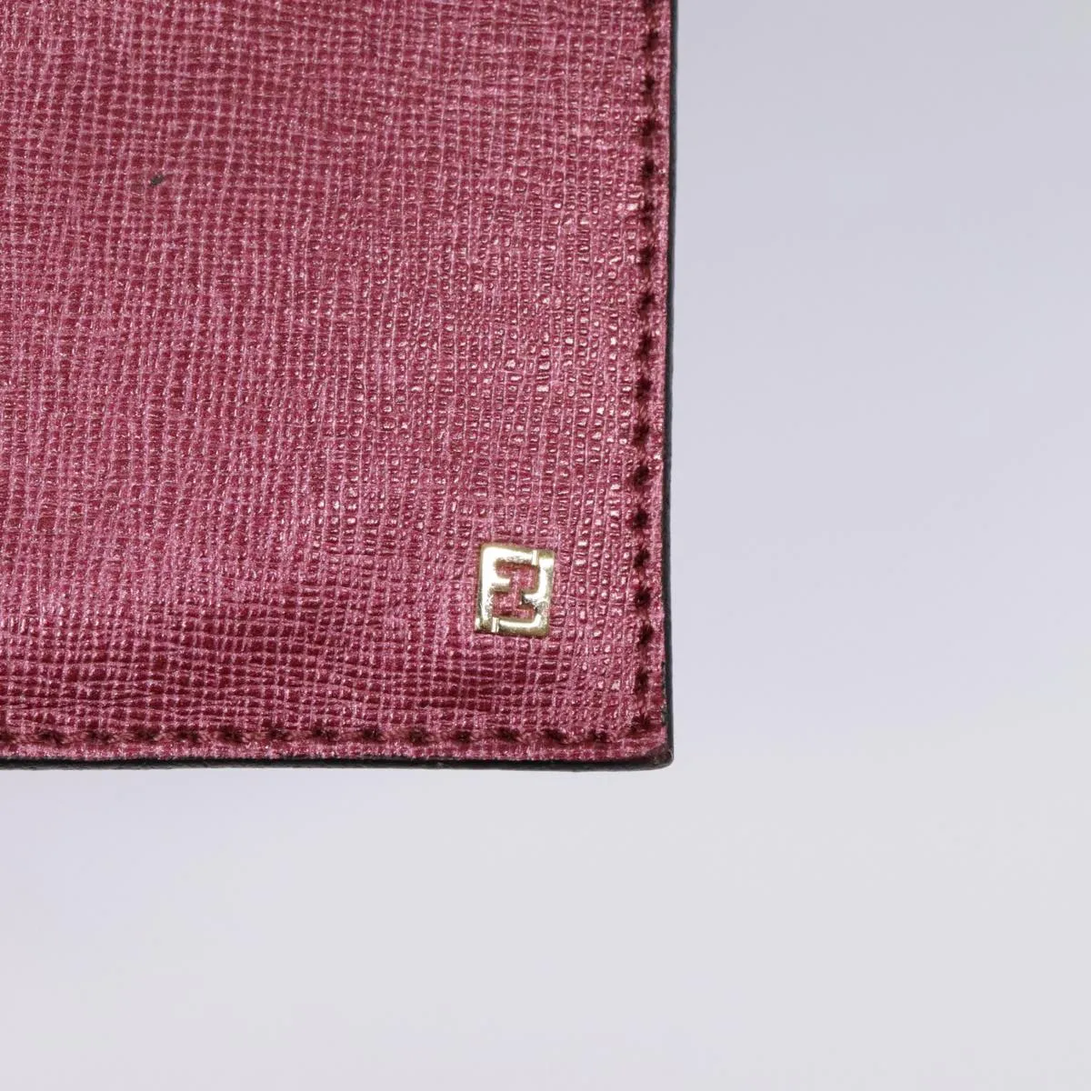 FENDI Tote Bag Leather Pink Gold fm3867