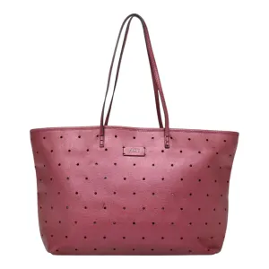 FENDI Tote Bag Leather Pink Gold fm3867